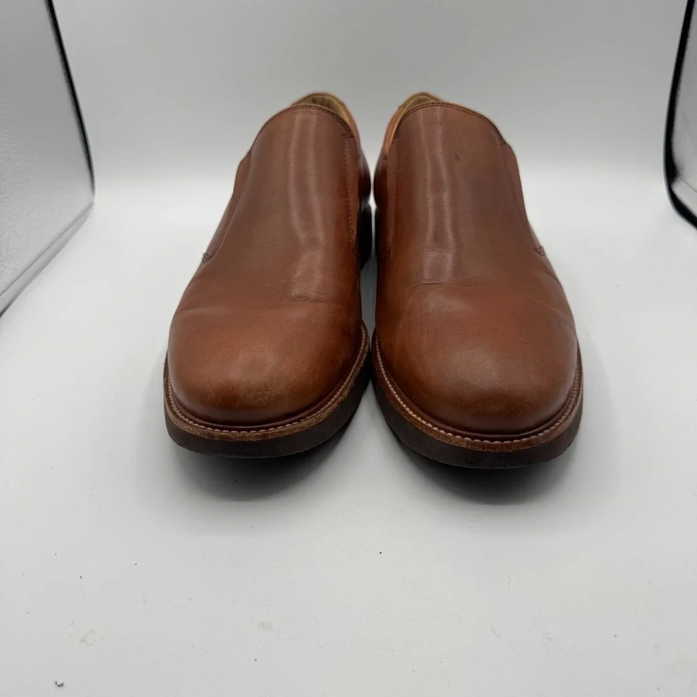 Samuel Hubbard Shoes Men US 11 EU 45 Brown Leather Slip On Loafers Wide